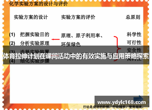 体育拉伸计划在课间活动中的有效实施与应用策略探索